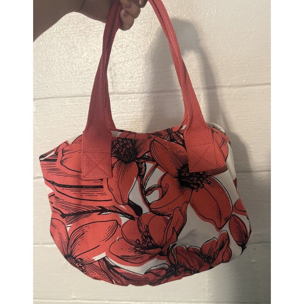 Old Navy purse floral print pink and tan color one Sz bag style